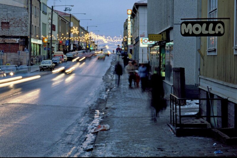 Varkauden kaupungin keskusta kuvattuna 1970-luvulla.