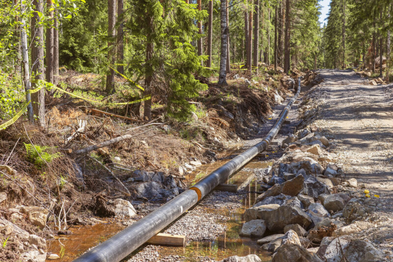 Kaukolämpötyömaa.