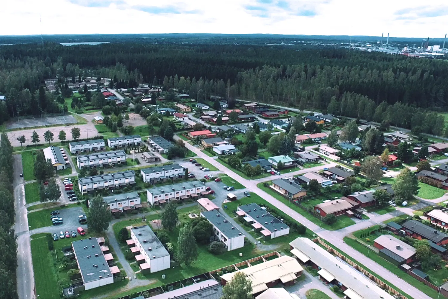 Varkautelainen asuinalue.
